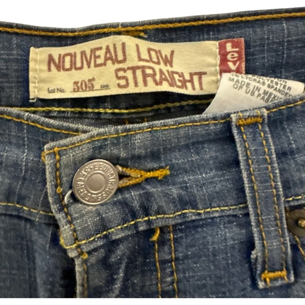 Levi's Nouveau‎ Low Straight 505 Jeans Men's Size 8M Stretch Denim Blue